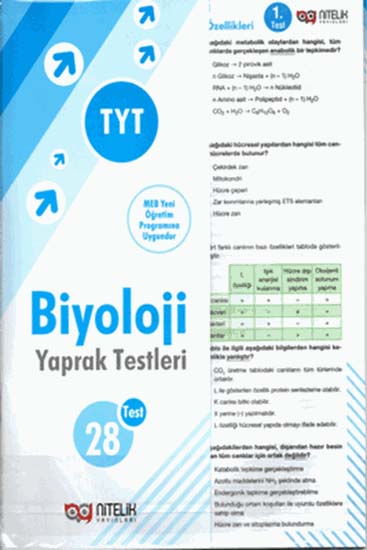 TYT Biyoloji Yaprak Testleri kapak görseli